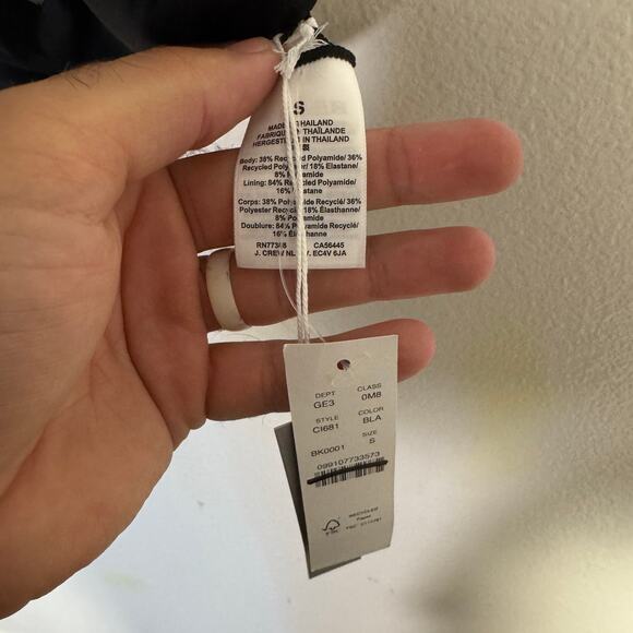 J.Crew Classic Sculpt Lana Bikini Top SZ S Black V-Neck Removable Pad Adjustable - Picture 6 of 9